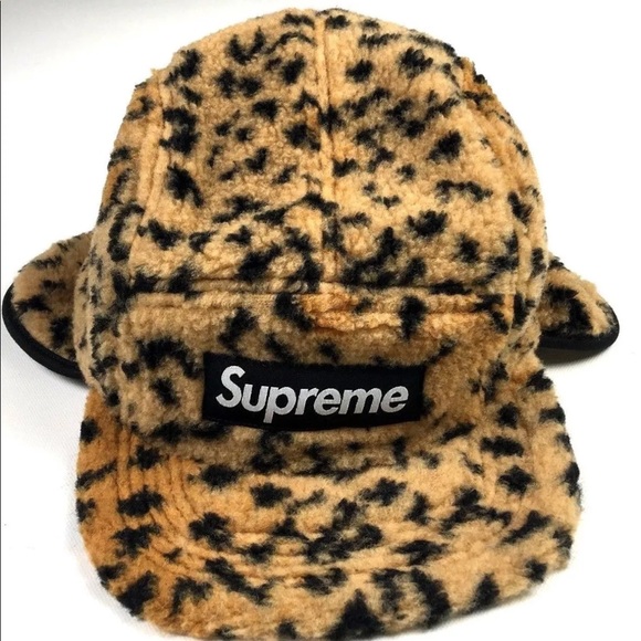 Supreme Polar Fleece Leopard Hat Large Animal M/L